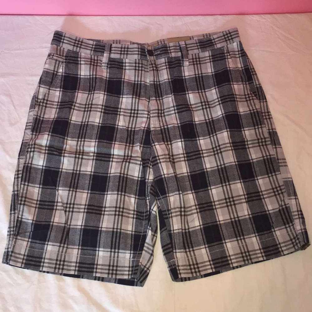 Sonoma Men’s Plaid Shorts 36 Navy/Gray